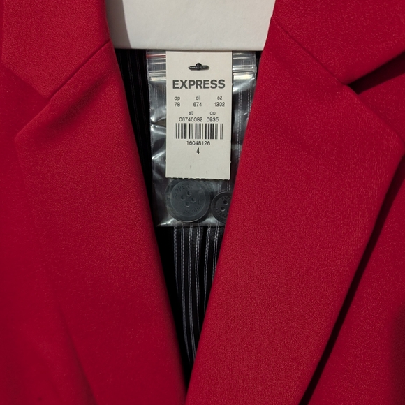 Express Red Blazer, size 4, new with tags - Picture 2 of 4